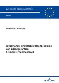 bokomslag Tatbestands- Und Rechtsfolgenprobleme Von Bilanzgarantien Beim Unternehmenskauf