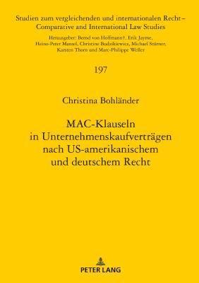 bokomslag MAC-Klauseln in Unternehmenskaufvertraegen nach US-amerikanischem und deutschem Recht