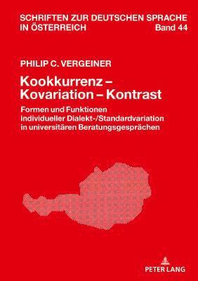 Philip C Vergeiner, Stephan Elspaß - Kookkurrenz - Kovariation - Kontrast, Inbunden