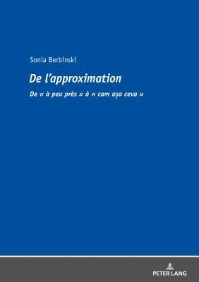 bokomslag De l'approximation