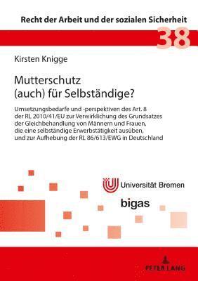bokomslag Mutterschutz (Auch) Fuer Selbstaendige?