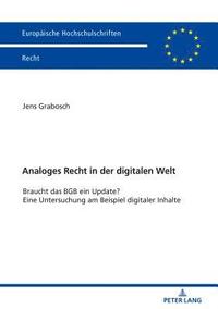 bokomslag Analoges Recht in der digitalen Welt