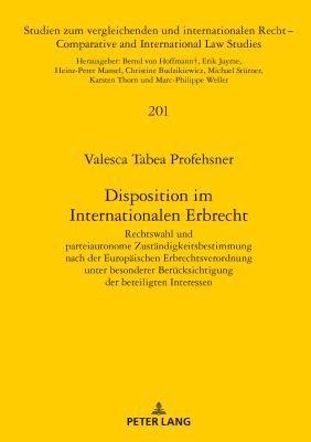 bokomslag Disposition im Internationalen Erbrecht