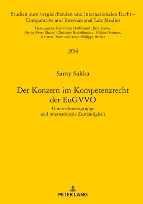Samy Sakka, Heinz-Peter Mansel - Konzern im Kompetenzrecht der EuGVVO, Inbunden
