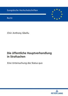 Die oeffentliche Hauptverhandlung in Strafsachen 1