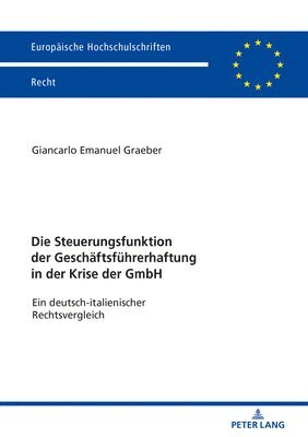 bokomslag Die Steuerungsfunktion der Geschaeftsfuehrerhaftung in der Krise der GmbH