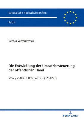Entwicklung Der Umsatzbesteuerung Der Oeffentlichen Hand