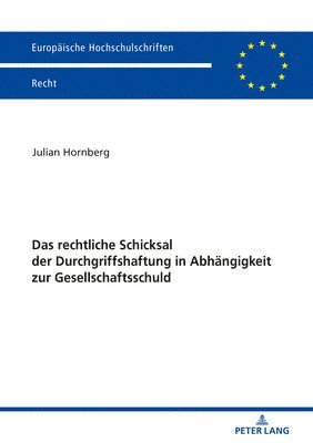 bokomslag Das Rechtliche Schicksal Der Durchgriffshaftung in Abhaengigkeit Zur Gesellschaftsschuld