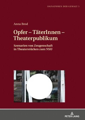 Anna Brod, Brigitte Jirku - Opfer - TaeterInnen - Theaterpublikum, Inbunden