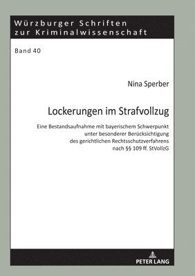 bokomslag Lockerungen im Strafvollzug