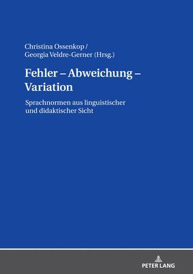 bokomslag Fehler - Abweichung - Variation