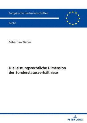 bokomslag leistungsrechtliche Dimension der Sonderstatusverhaeltnisse