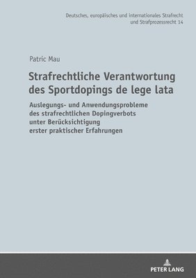 bokomslag Strafrechtliche Verantwortung des Sportdopings de lege lata