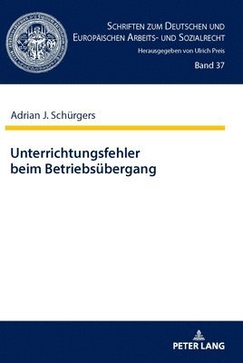 bokomslag Unterrichtungsfehler Beim Betriebsuebergang