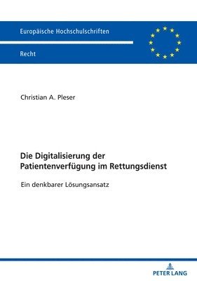 bokomslag Digitalisierung der Patientenverfuegung im Rettungsdienst