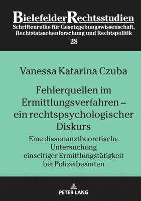 bokomslag Fehlerquellen im Ermittlungsverfahren - ein rechtspsychologischer Diskurs