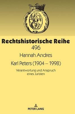 Hannah Andres, Stefan Chr Saar - Karl Peters (1904 - 1998), Inbunden