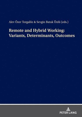 bokomslag Remote and Hybrid Working: Variants, Determinants, Outcomes