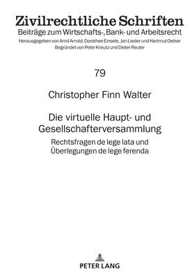 Christopher Finn Walter, Jan Lieder - virtuelle Haupt- und Gesellschafterversammlung, Inbunden