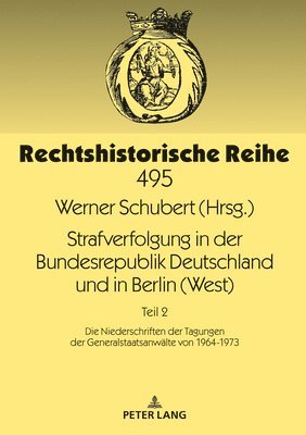Strafverfolgung in der Bundesrepublik Deutschland und in Berlin (West) 1