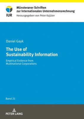 The Use of Sustainability Information 1