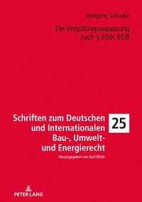 bokomslag Die Verguetungsanpassung Nach § 650c BGB