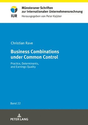 Christian Rave, Peter Kajüter - Business Combinations under Common Control, Inbunden