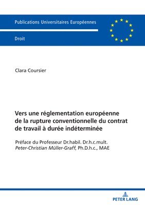 bokomslag Vers une reglementation europeenne de la rupture conventionnelle du contrat de travail a duree indeterminee