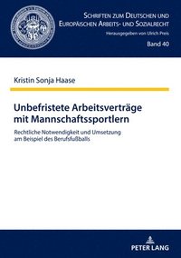 bokomslag Unbefristete Arbeitsvertraege Mit Mannschaftssportlern