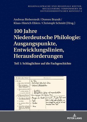 100 Jahre Niederdeutsche Philologie 1