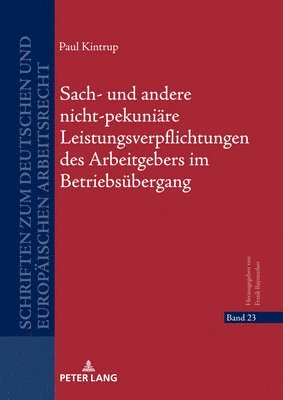 bokomslag Sach- und andere nicht-pekuniaere Leistungsverpflichtungen des Arbeitgebers im Betriebsuebergang