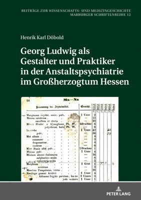 bokomslag Georg Ludwig als / Gestalter und Praktiker in der Anstaltspsychiatrie im Großherzogtum Hessen