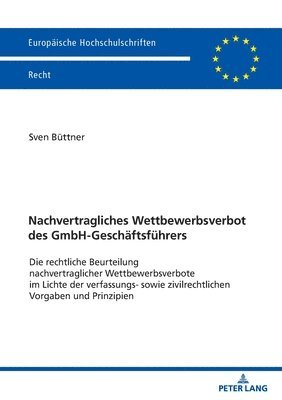 bokomslag Nachvertragliches Wettbewerbsverbot des GmbH-Geschaeftsfuehrers