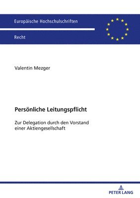 bokomslag Persoenliche Leitungspflicht