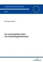 bokomslag wirtschaftliche Wert von Geschaeftsgeheimnissen