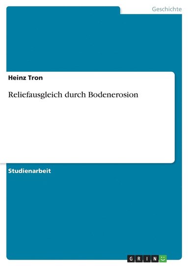 bokomslag Reliefausgleich Durch Bodenerosion