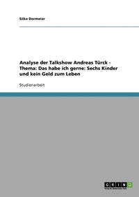 bokomslag Analyse der Talkshow Andreas Turck - Thema