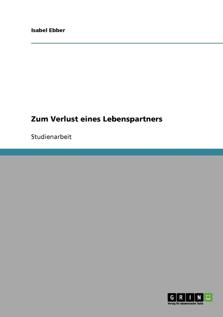 Zum Verlust eines Lebenspartners 1