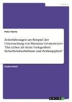 bokomslag Zeiterfahrungen Am Beispiel Der Untersuchung Von Marianne Gronemeyers 'Das Leben ALS Letzte Gelegenheit