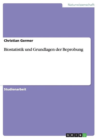 bokomslag Biostatistik und Grundlagen der Beprobung