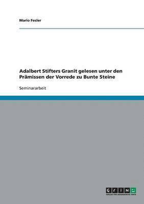 Mario Fesler - Adalbert Stifters Granit gelesen unter den Prämissen der Vorrede zu Bunte Steine, Häftad