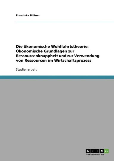 bokomslag ökonomische Wohlfahrtstheorie