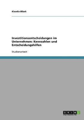 Klaudia Blizek - Investitionsentscheidungen im Unternehmen, Häftad