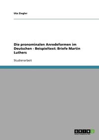 bokomslag Die Pronominalen Anredeformen Im Deutschen - Beispieltext