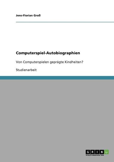 bokomslag Computerspiel-Autobiographien