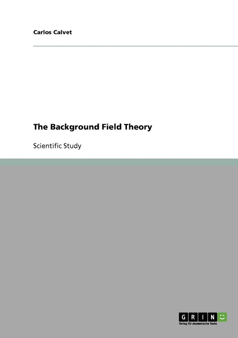 The Background Field Theory 1