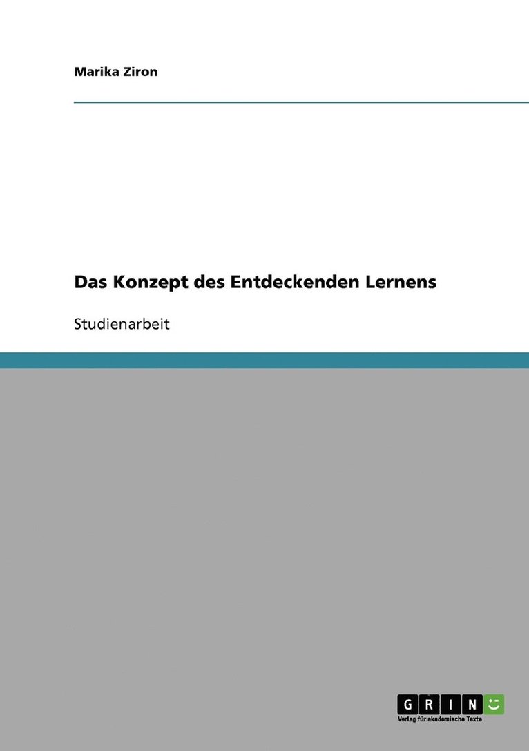 Das Konzept des Entdeckenden Lernens 1