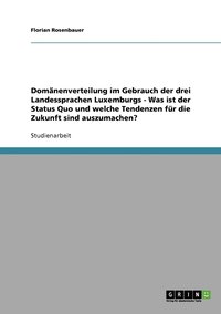 bokomslag Domnenverteilung im Gebrauch der drei Landessprachen Luxemburgs - Was ist der Status Quo und welche Tendenzen fr die Zukunft sind auszumachen?