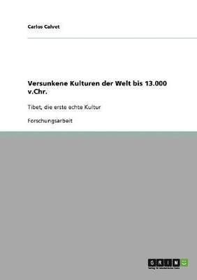 bokomslag Versunkene Kulturen Der Welt Bis 13.000 V.Chr.