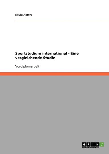 bokomslag Sportstudium international - Eine vergleichende Studie